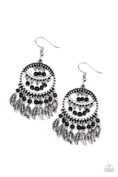 Herbal Remedy - black - Paparazzi earrings