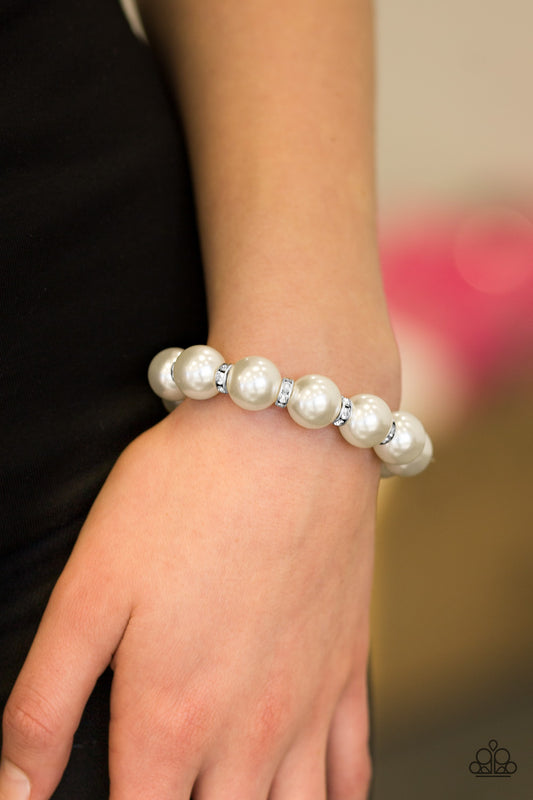 Here Comes the Bridesmaid - white - Paparazzi bracelet