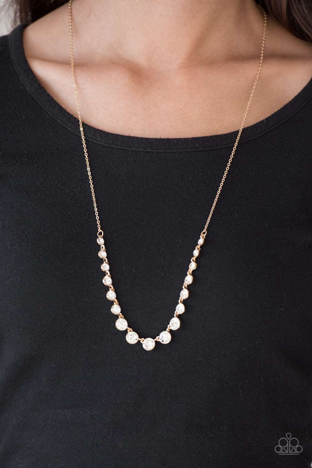 Here We Glow - gold - Paparazzi necklace