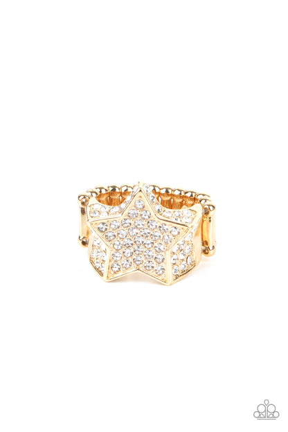 Here Come The Fireworks - gold - Paparazzi ring