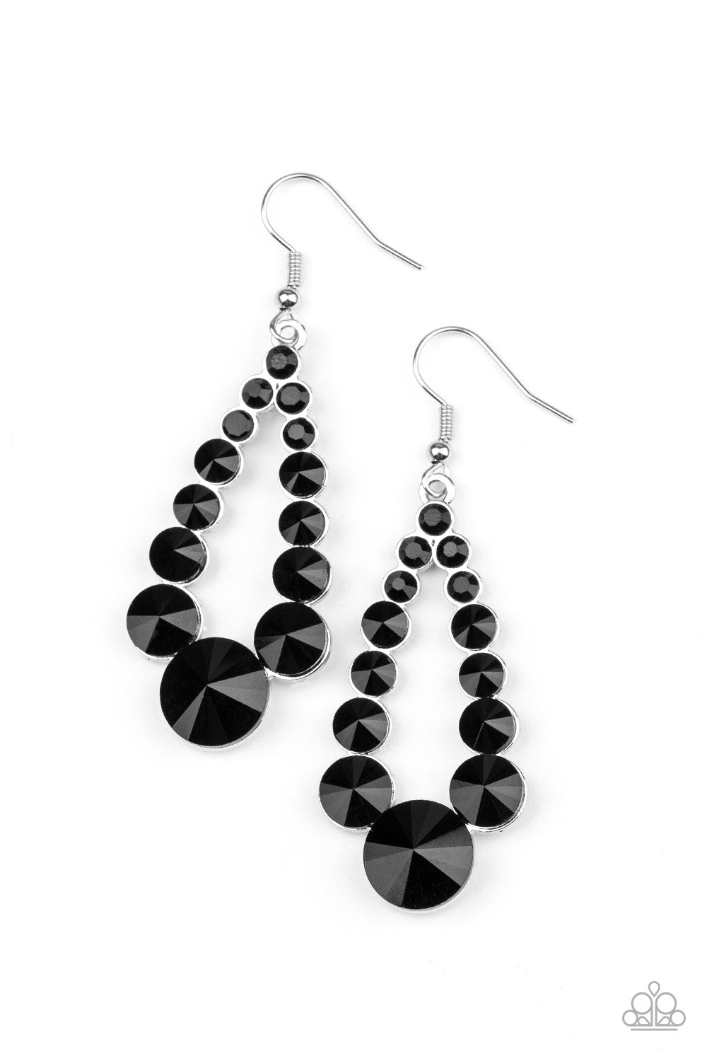 Here GLOWS Nothing - black - Paparazzi earrings