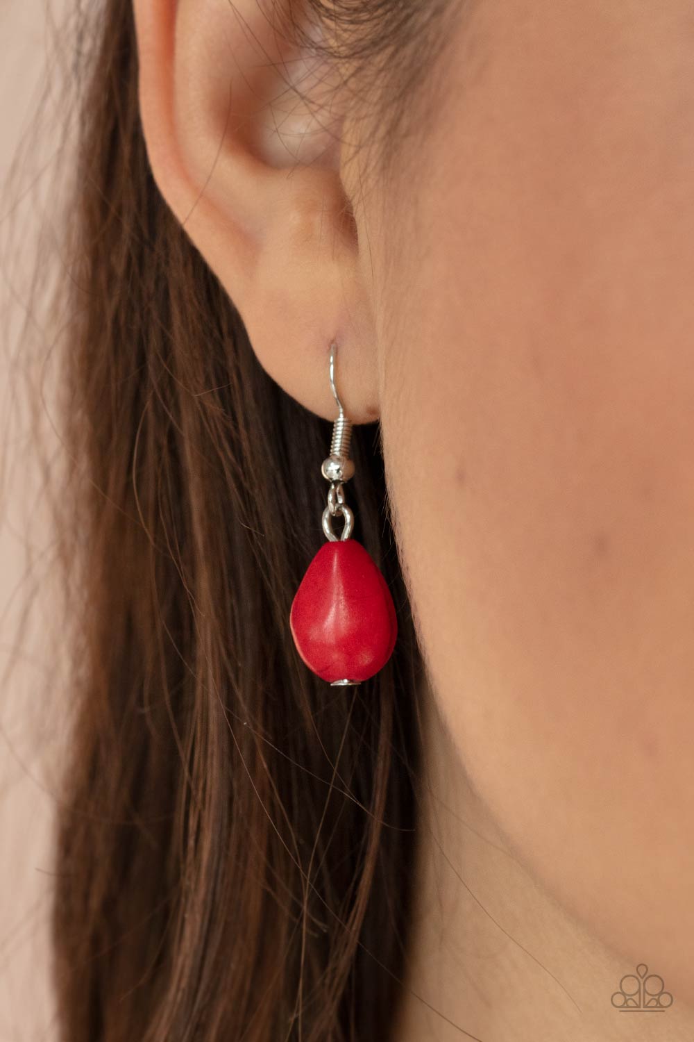 Here Today, PATAGONIA Tomorrow - red - Paparazzi necklace