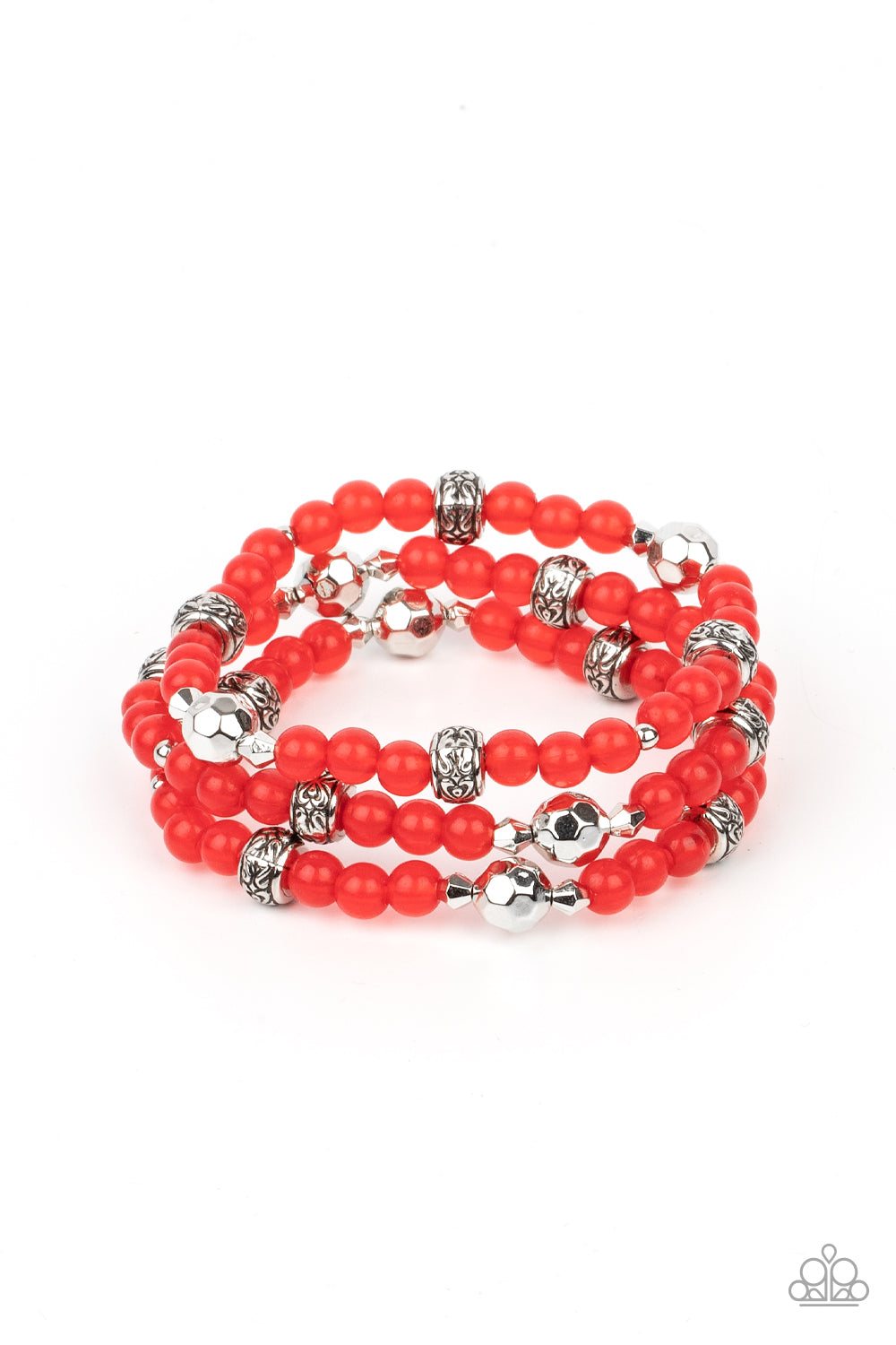 Here to STAYCATION - red - Paparazzi bracelet