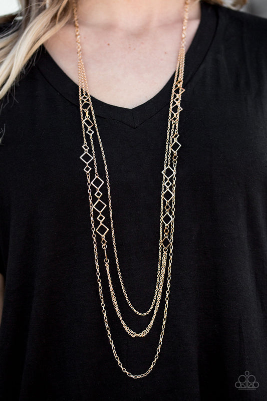 Hey Hotshot - gold - Paparazzi necklace