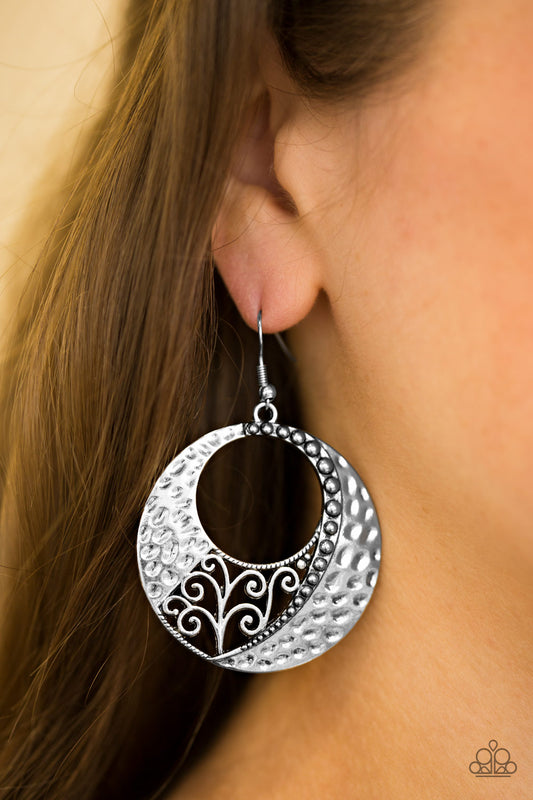Hey That's VINE - silver - Paparazzi earrings