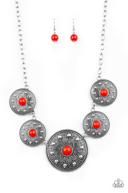Hey SOL Sister - red - Paparazzi necklace