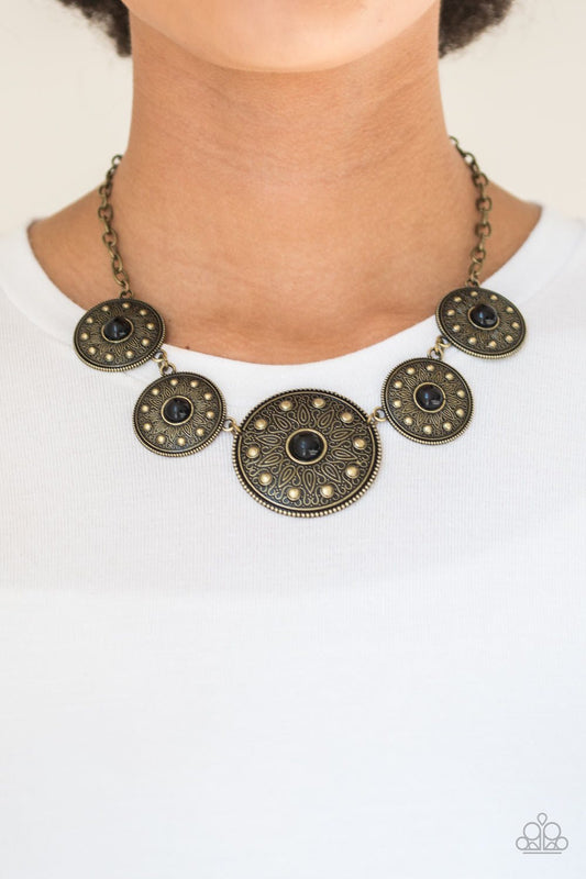 Hey SOL Sister-black-Paparazzi necklace