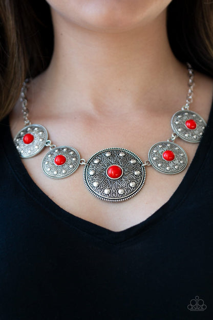 Hey SOL Sister-red-Paparazzi necklace
