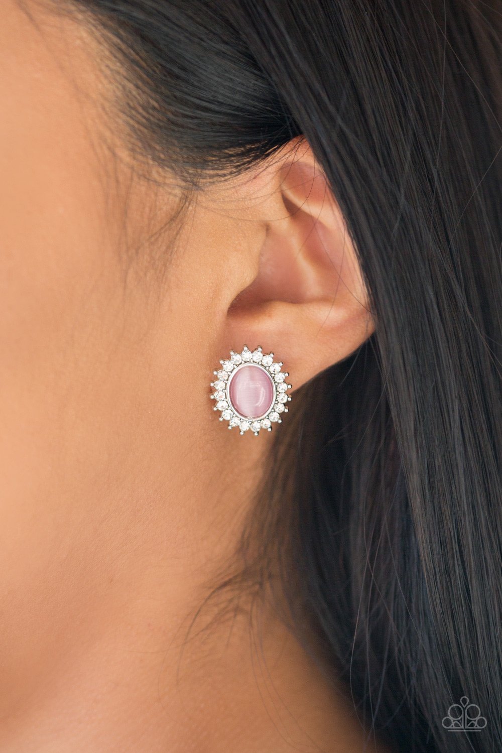 Hey There Gorgeous-pink-Paparazzi earrings