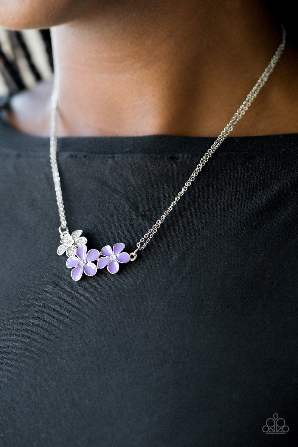 Hibiscus Haciendas - purple - Paparazzi necklace