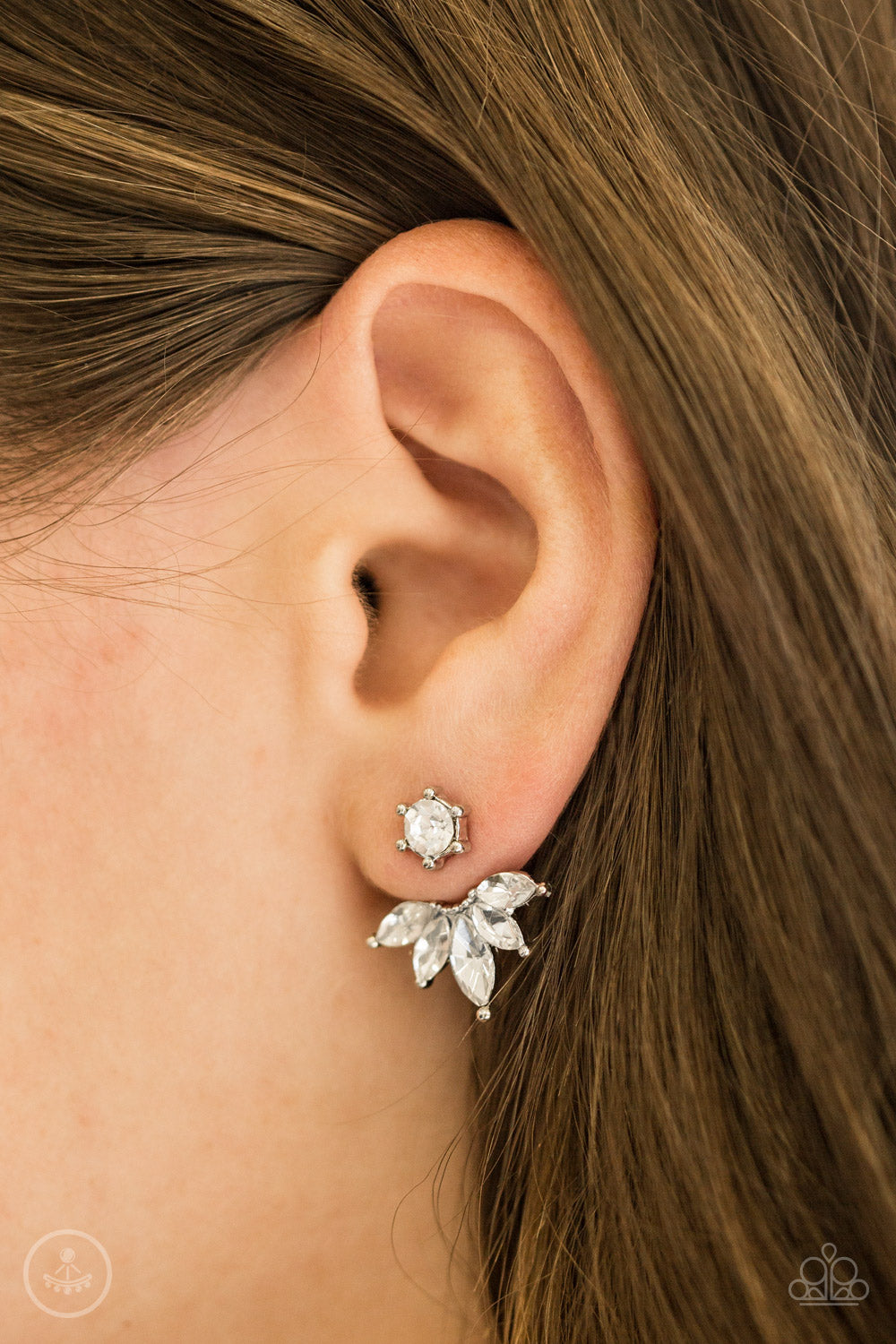 Hidden Talent - white - Paparazzi earrings