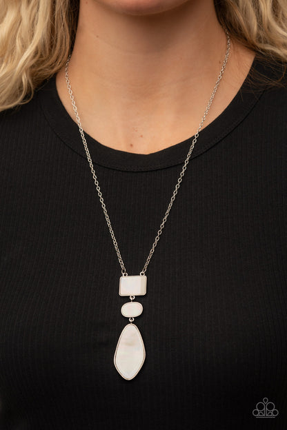 Hidden Cove - white - Paparazzi necklace