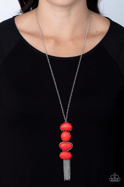 Hidden Lagoon - red - Paparazzi necklace