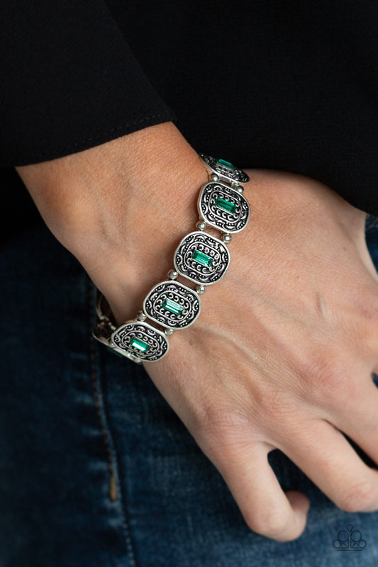 Hidden Fortune-green-Paparazzi bracelet