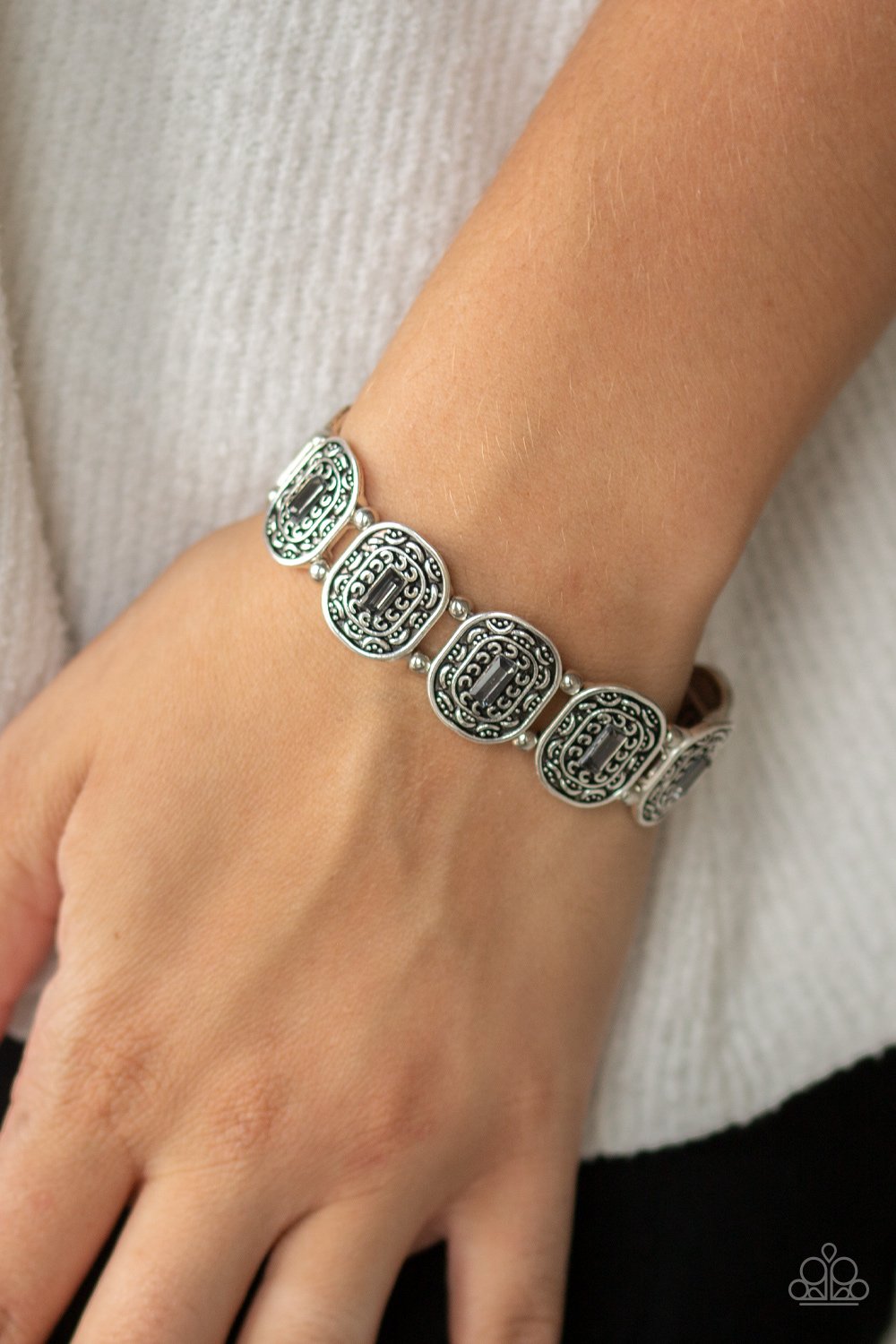 Hidden Fortune-silver-Paparazzi bracelet
