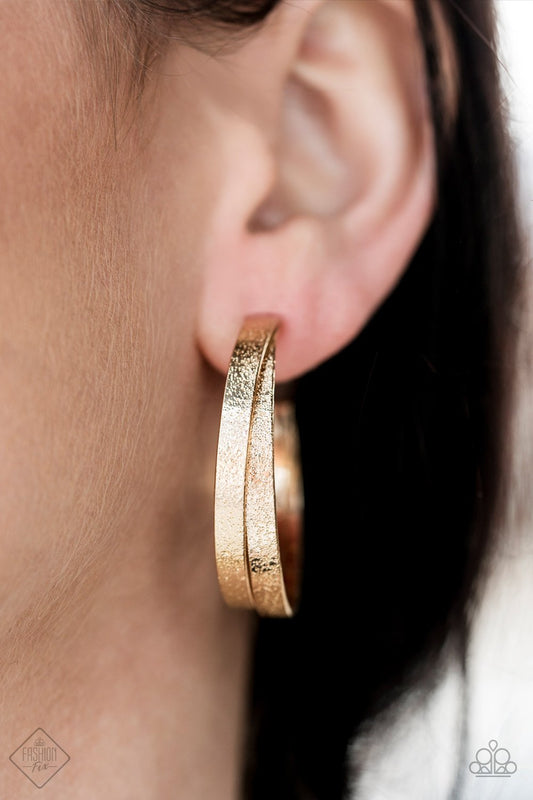 High-Class Shine-gold-Paparazzi earrings