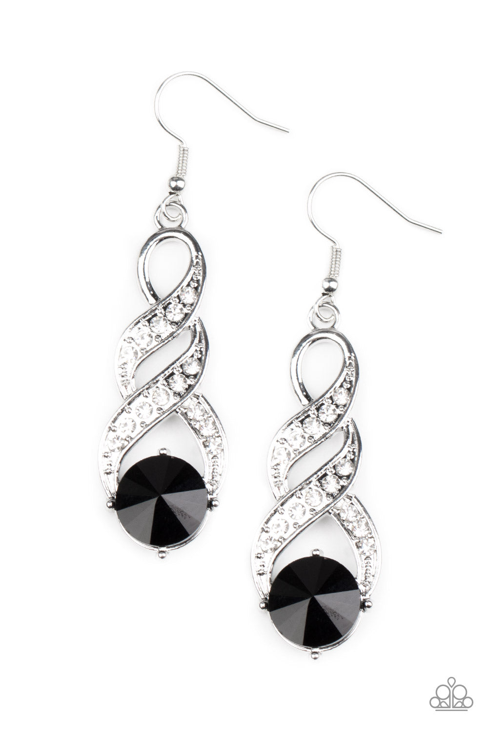 High-Ranking Royalty - black - Paparazzi earrings