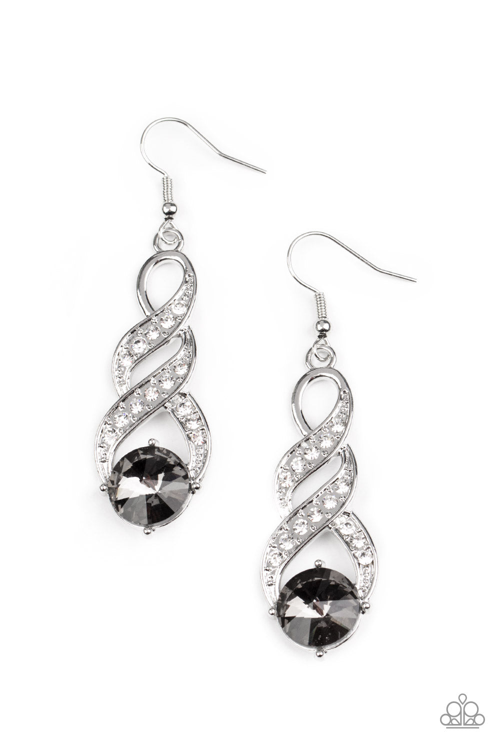 High-Ranking Royalty - silver - Paparazzi earrings