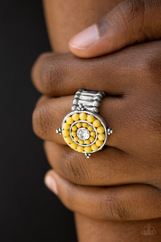 High Tide Pool Party - yellow - Paparazzi ring