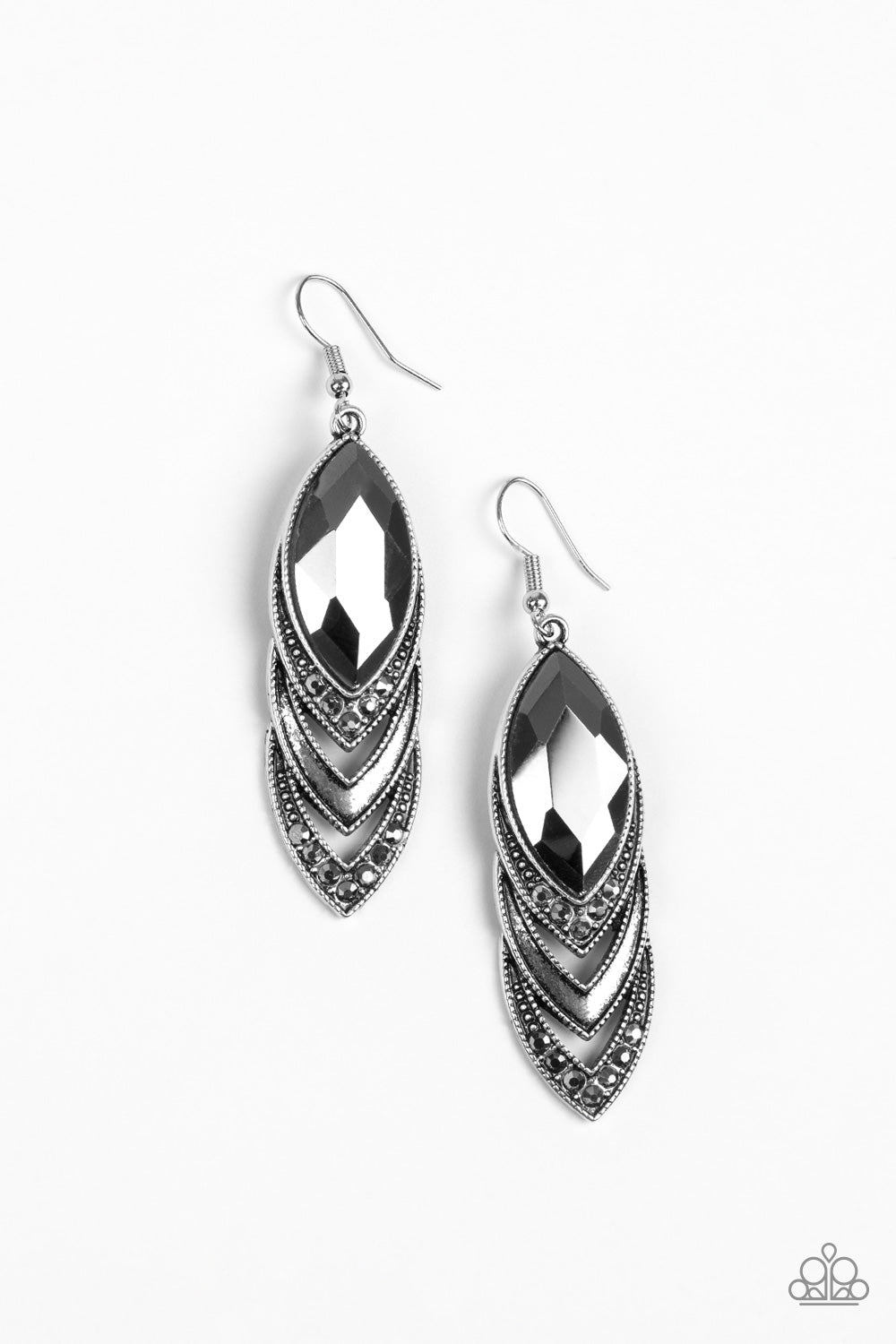 High End Highness - silver - Paparazzi earrings
