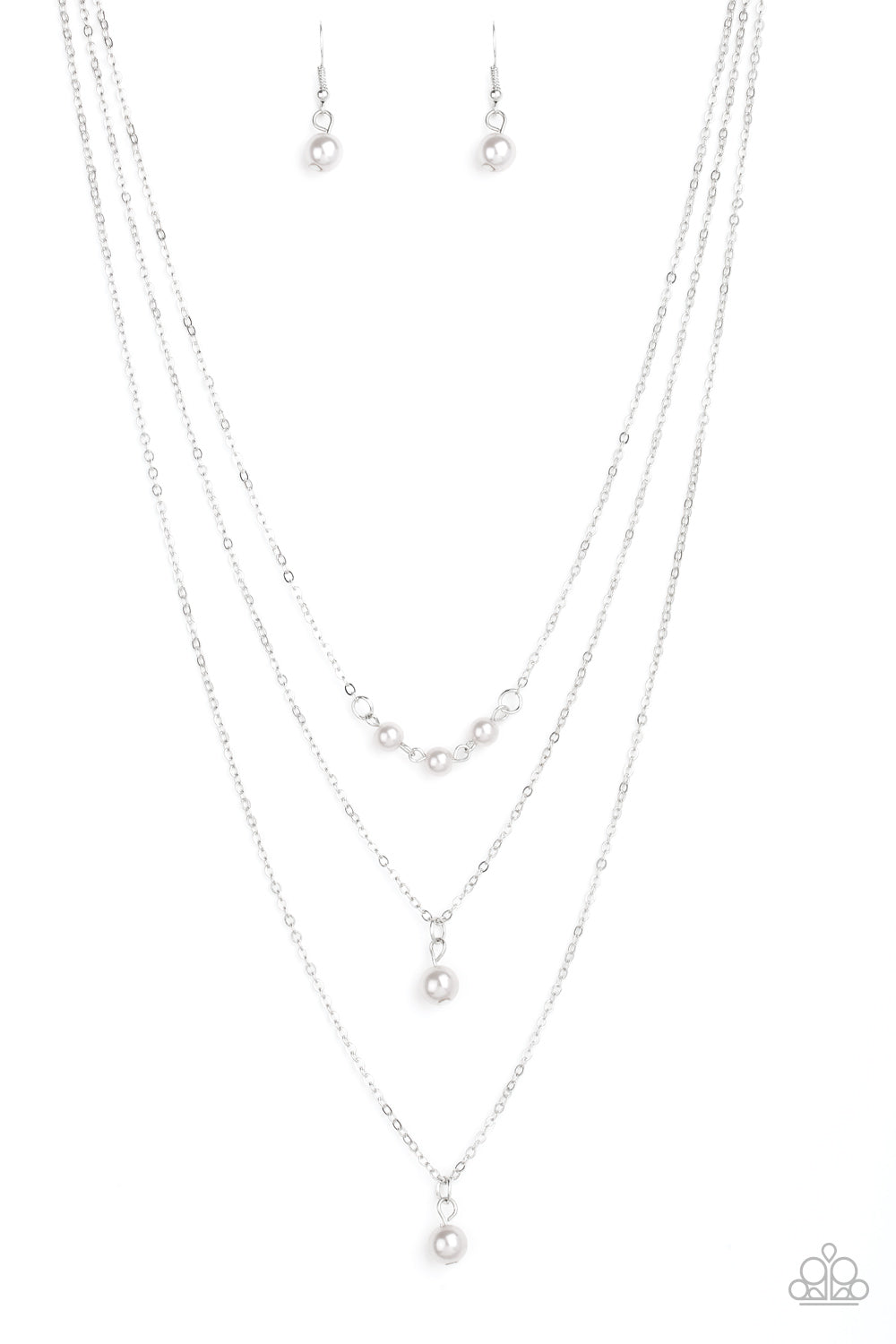 High Heels and Hustle - silver - Paparazzi necklace