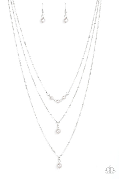 High Heels and Hustle - silver - Paparazzi necklace