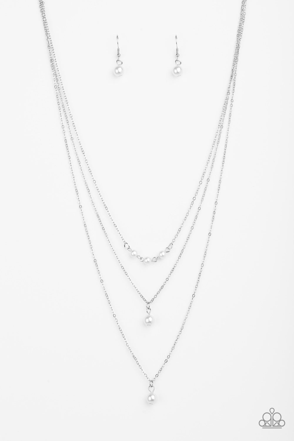 High Heels and Hustle - white - Paparazzi necklace