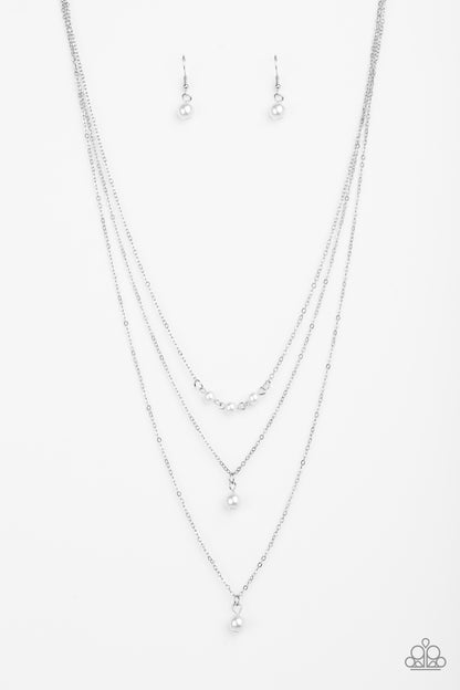 High Heels and Hustle - white - Paparazzi necklace