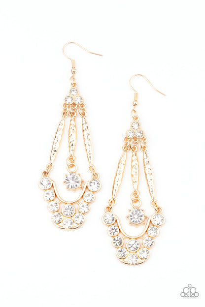 High Ranking Radiance - gold - Paparazzi earrings