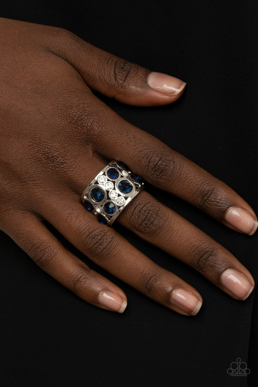 High Roller Royale - blue - Paparazzi ring