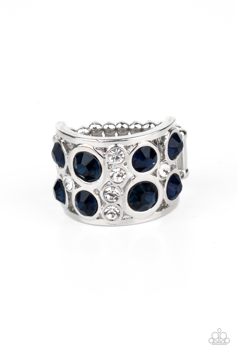 High Roller Royale - blue - Paparazzi ring
