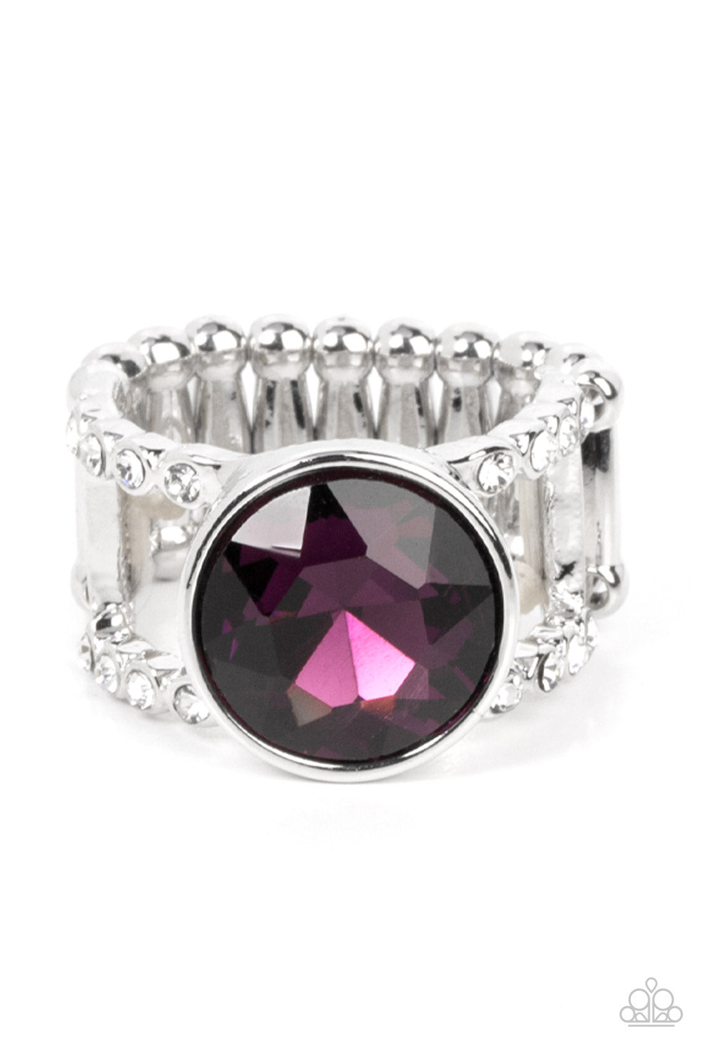 High Roller Sparkle - purple - Paparazzi ring