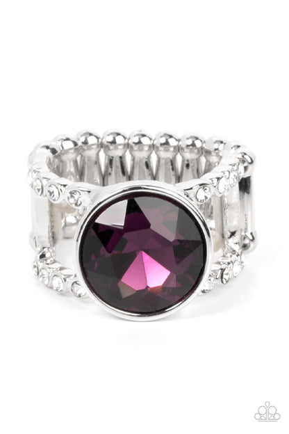 High Roller Sparkle - purple - Paparazzi ring