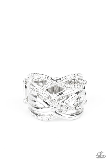 High Rollin - white - Paparazzi ring – JewelryBlingThing