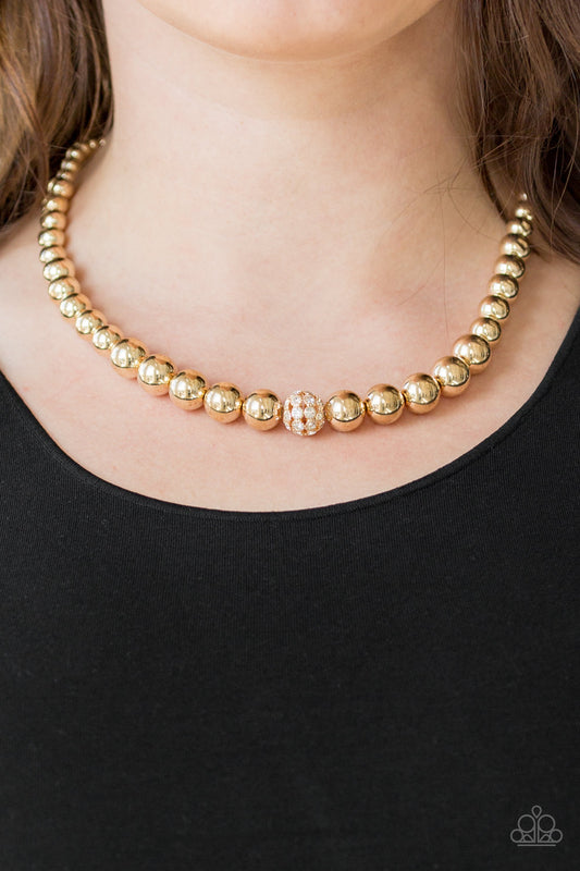 High Stakes FAME - gold - Paparazzi necklace