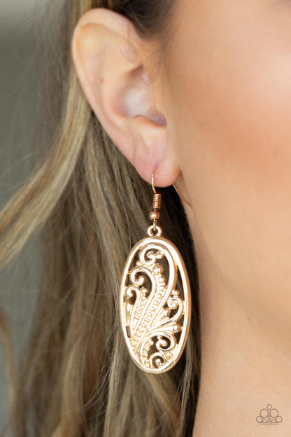 High Tide Terrace - gold - Paparazzi earrings