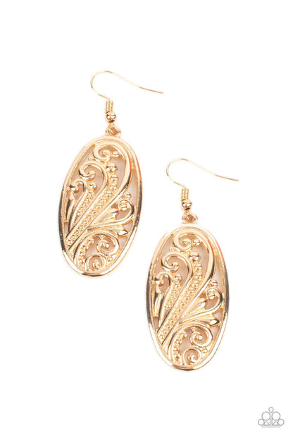 High Tide Terrace - gold - Paparazzi earrings