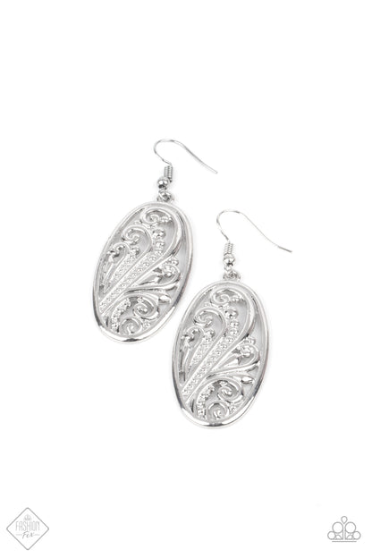 High Tide Terrace - silver - Paparazzi earrings