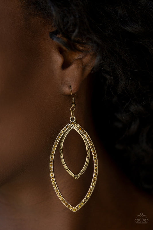High Maintenance - brass - Paparazzi earrings