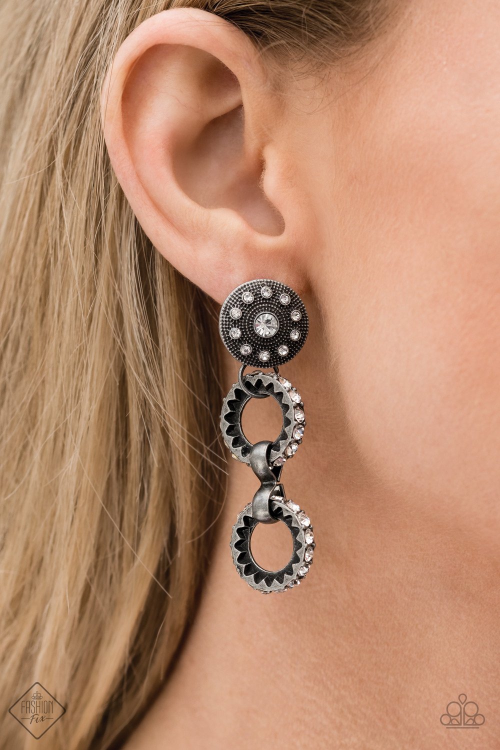 High Tech-silver-Paparazzi earrings