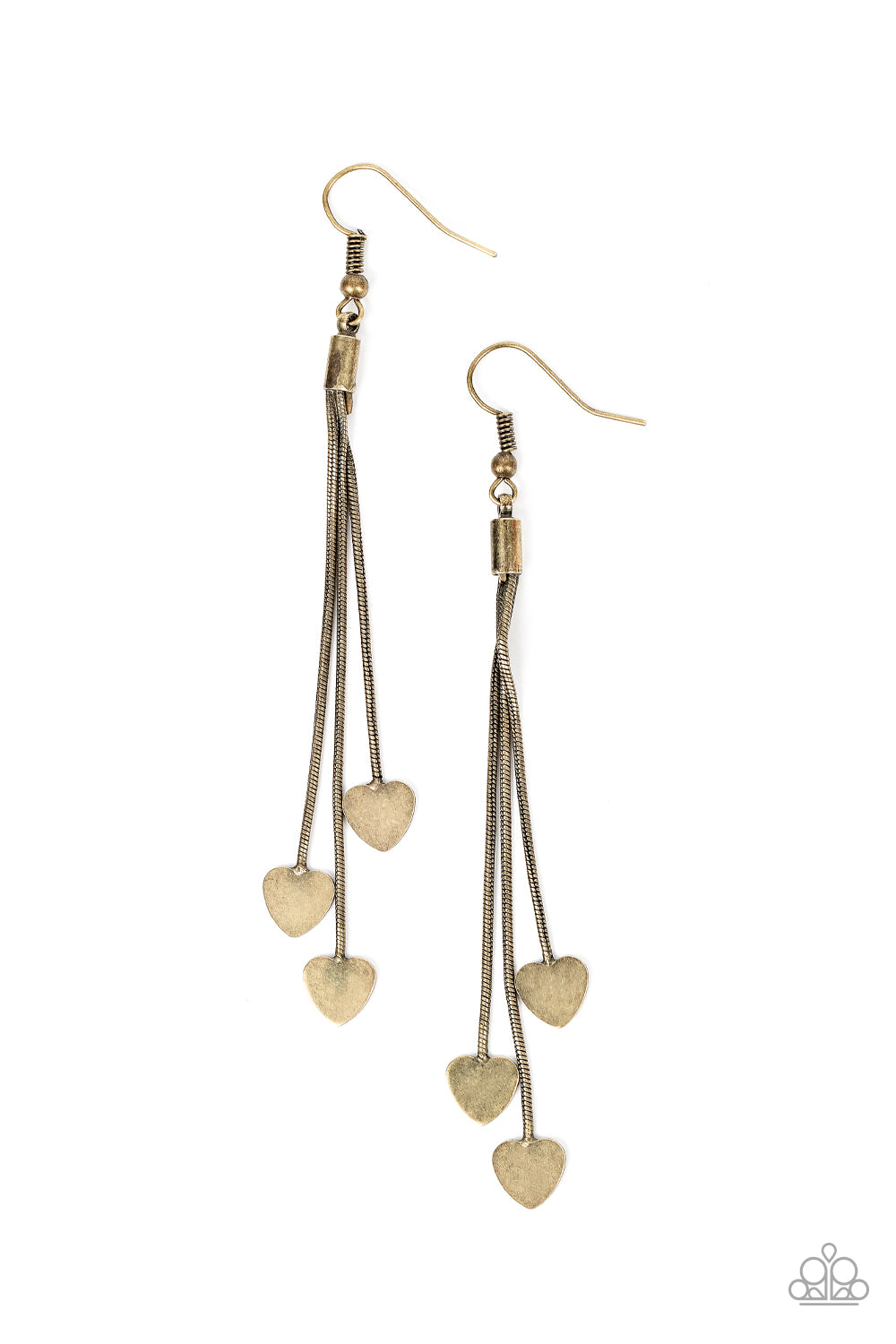 Higher Love - brass - Paparazzi earrings