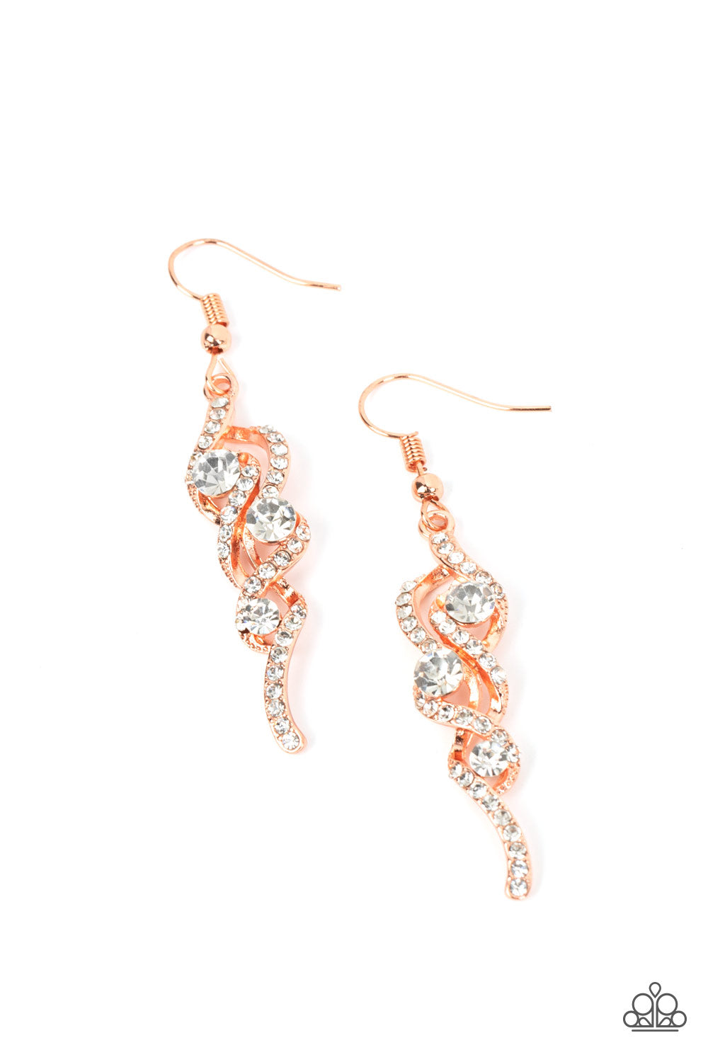 Highly Flammable - copper - Paparazzi earrings