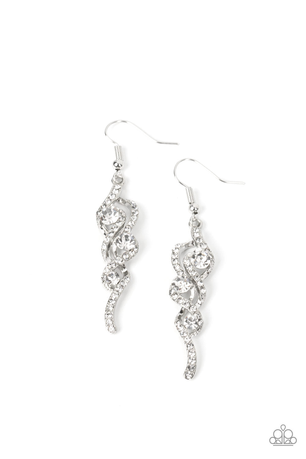 Highly Flammable - white - Paparazzi earrings