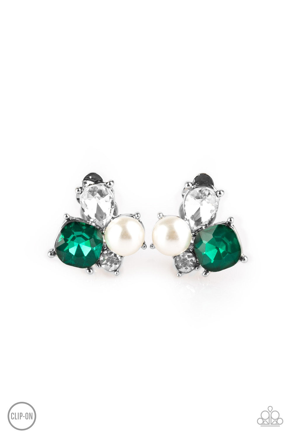 Highly High Class - green - Paparazzi CLIP ON earrings