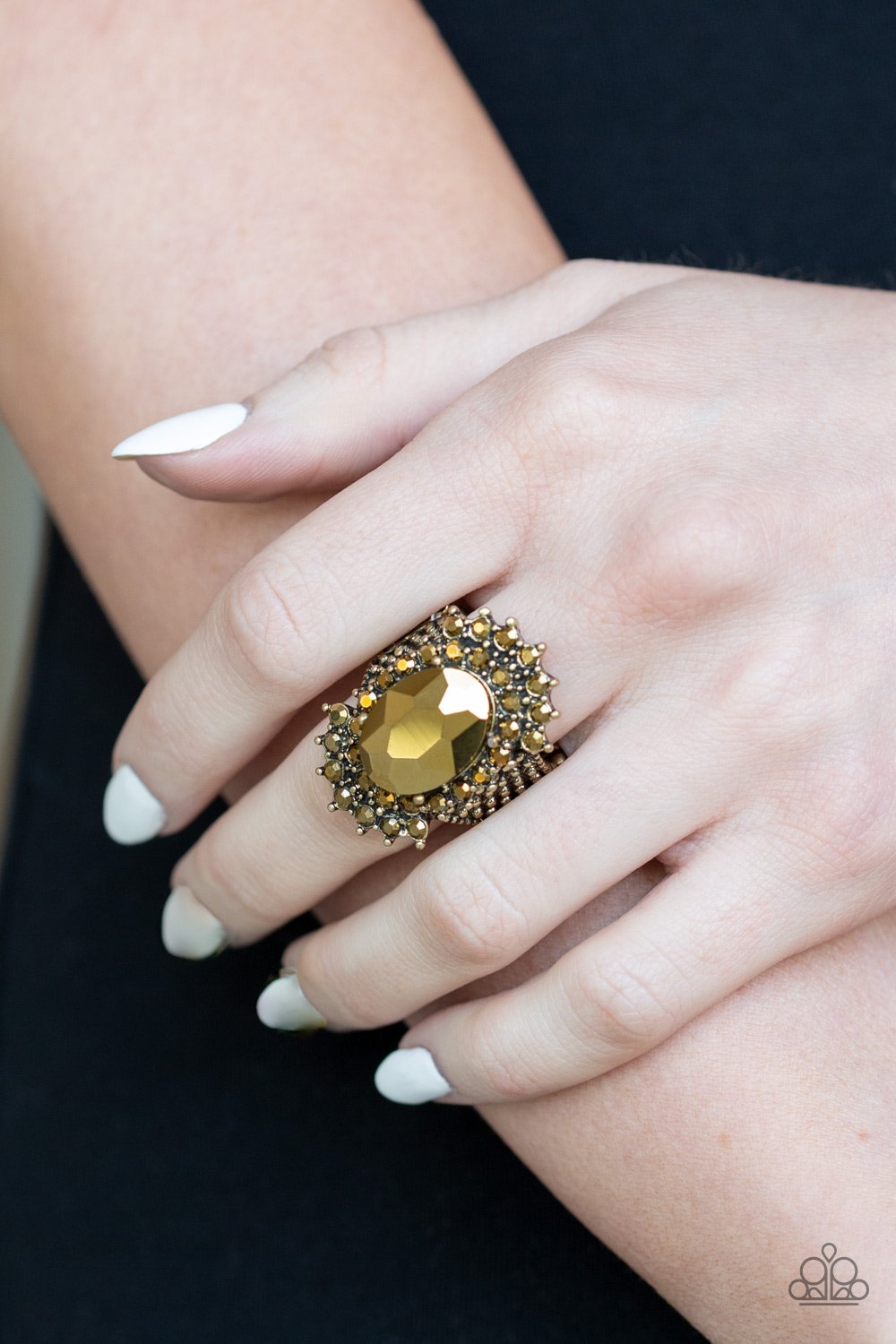 Him and HEIR-brass-Paparazzi ring