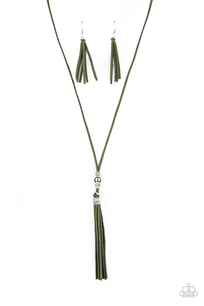 Hold My Tassel - green - Paparazzi necklace