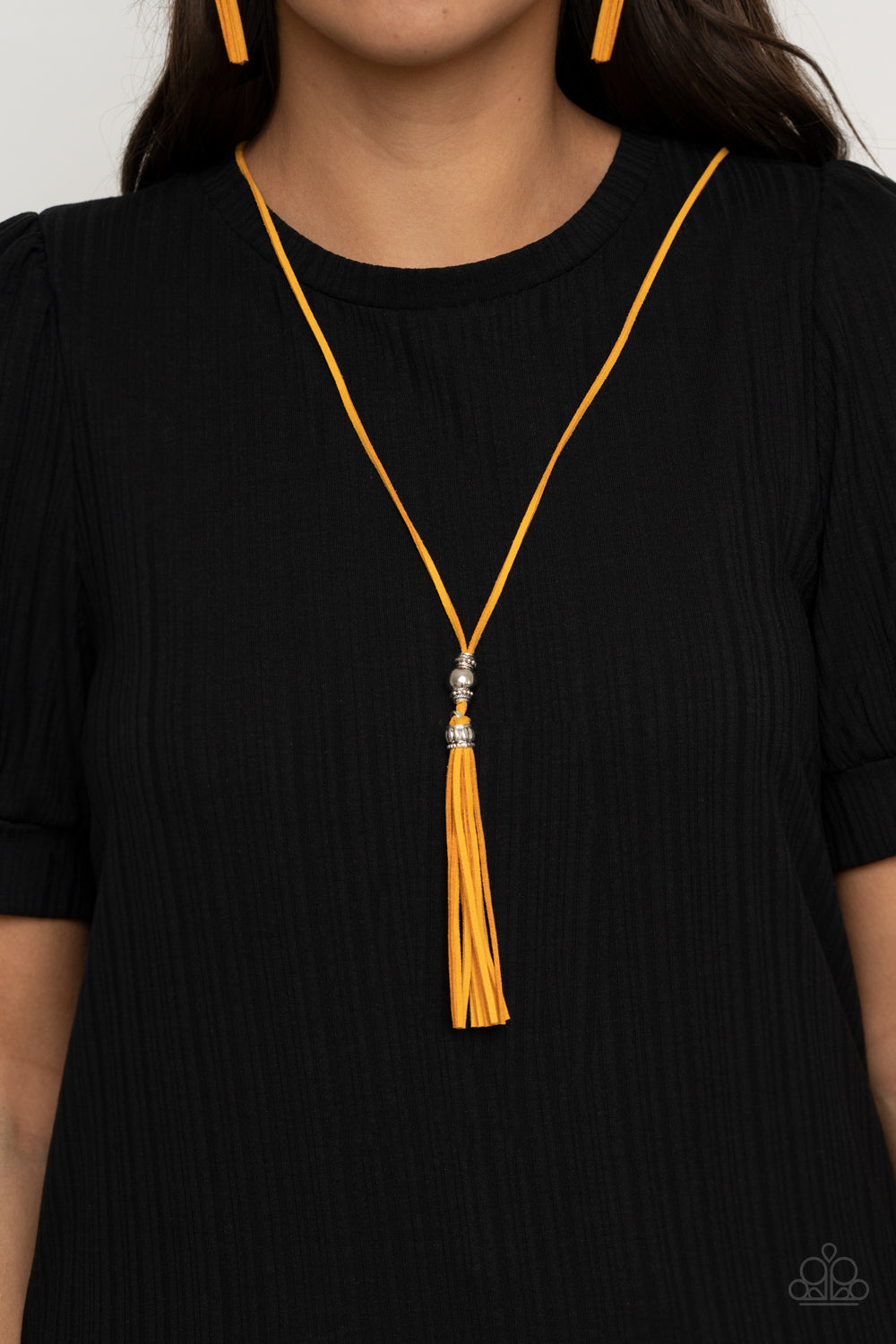 Hold My Tassel - yellow - Paparazzi necklace