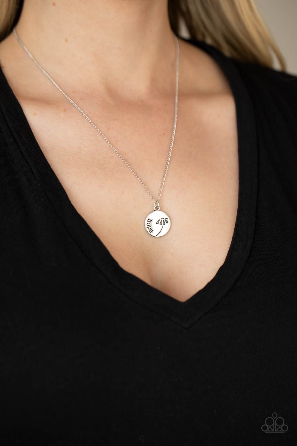 Hold On To Hope - silver - Paparazzi necklace