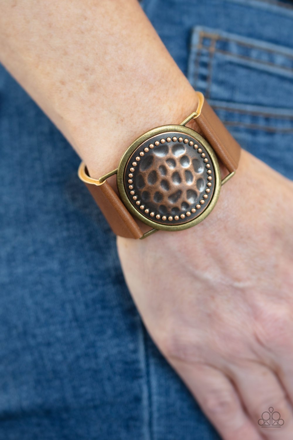 Hold Onto Your Buckle-copper-Paparazzi bracelet