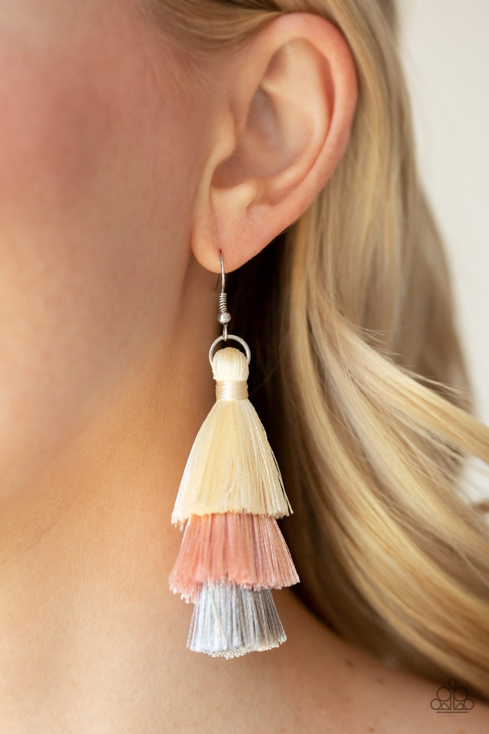 Hold On To Your Tassel-pink-Paparazzi earrings